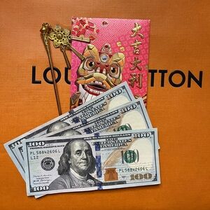 3 Set of Three Decorative Lunar New Year Envelopes - Pink, Purple, Gold